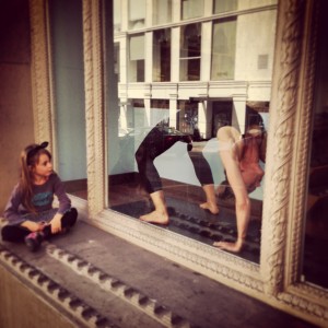 Urdhva Danurasana with a mini audience at my lululemon demo.