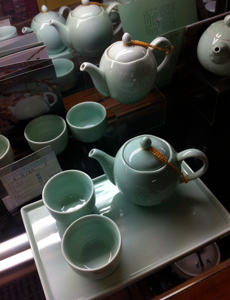 Baby blue tea pots